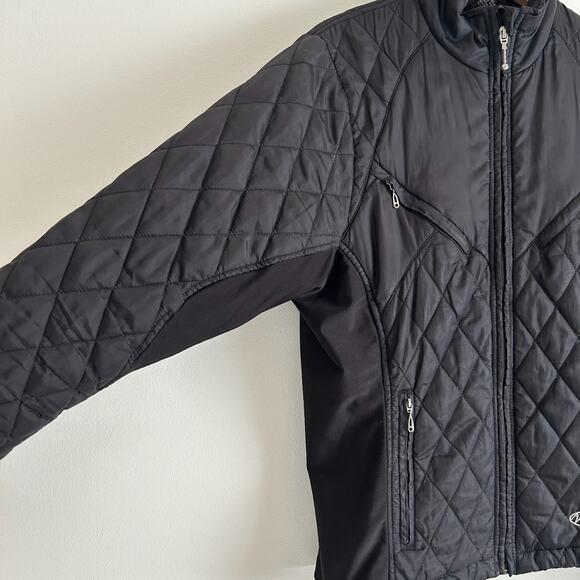 Marker Zip Front Quilted Moto Jacket with Zip Pockets Black M - Picture 5 of 10